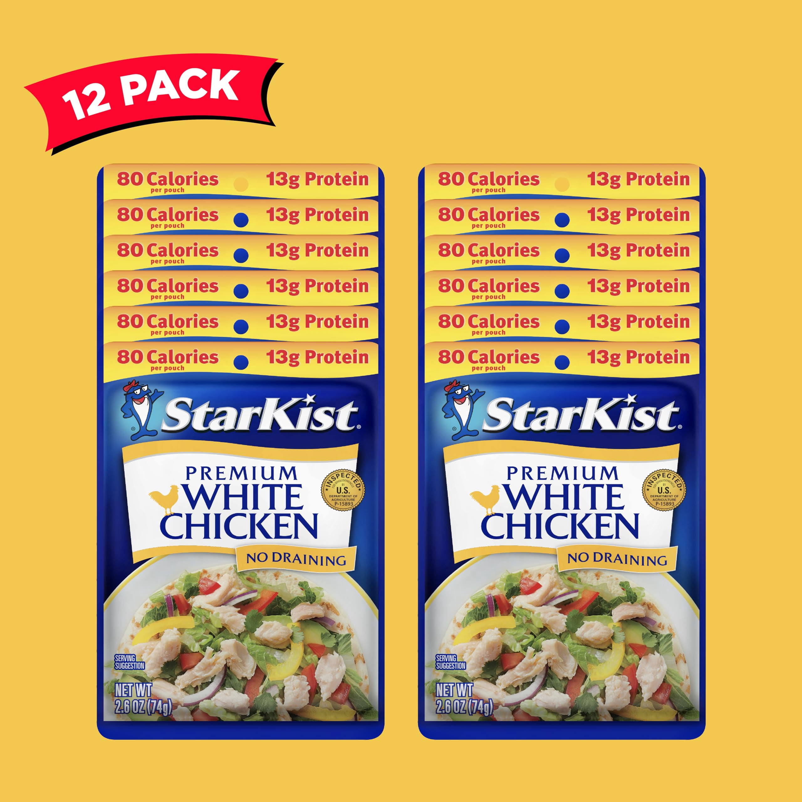 StarKist Premium White Chicken - 2.6 MVS1&nbsp;oz Pouch (Pack of 12)