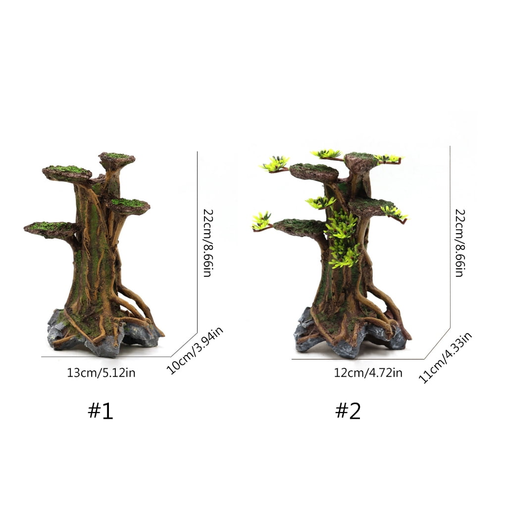 Resin Tree Trunk Simulation Bonsais Landscape Tree Trunk for Fish Tank DIY Decor