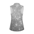 thumbnail image 6 of Knextrepoy Bling Gray Sleeveless Golf Shirt for Women Casual Tennis Tank Tops Running Shirt with Collar Sports Athletic Shirts Size XS, 6 of 8