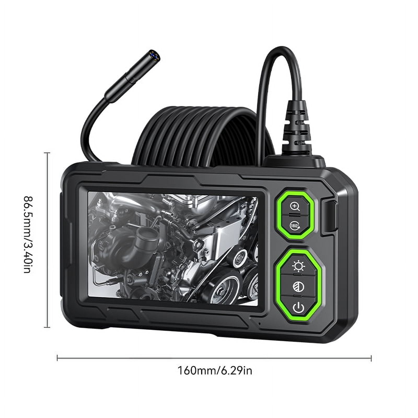 AOPICK 4.3" LCD Screen IP67 Waterproof Borescope, 1080P HD Inspection Camera,Endoscope Camera with Light,16.5ft Endoscope Camera Semi-Rigid Cable,Snake Camera,Gadgets for Man.