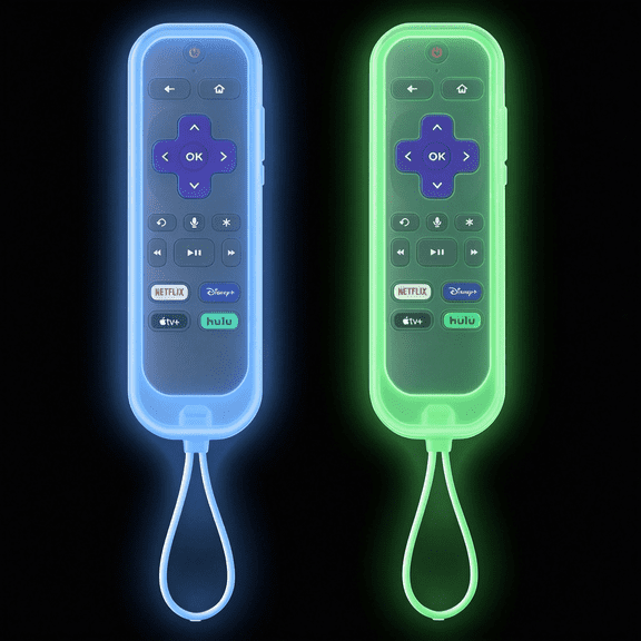 GJX Remote Case Cover Fits for Hisense Protective Sleeve for Onn Tv Remote Cover with Tracker Remote Covers,Onn Remote Express 4K ,Hisense Tv,Glow in the Dark