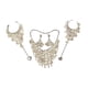 thumbnail image 4 of Conjunto de 3 collares, pendientes y pulseras para mujer, joyería de moda de aleación para boda y novia. Plata, 4 of 7