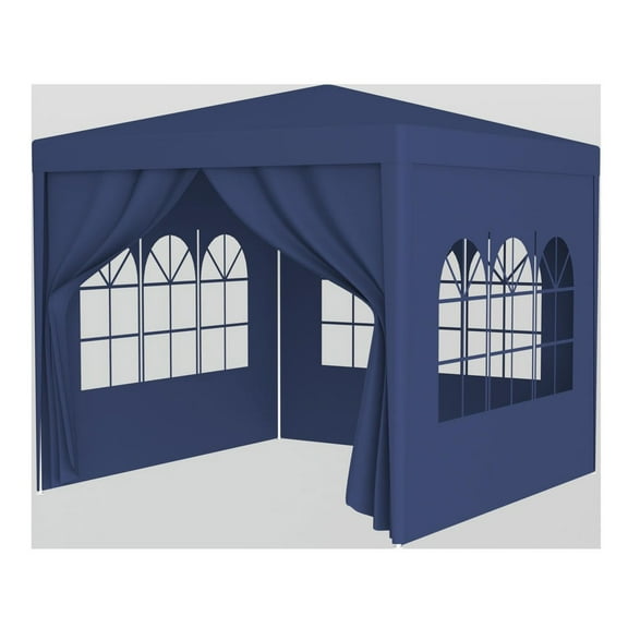 GVN Patio Garden Pergola, Pergola Canopy,Patio Canopy,10'x10' Party Tent Outdoor Heavy Duty Gazebo Wedding Canopy   4 Removable Walls ,Blue