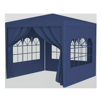 GVN Patio Garden Pergola, Pergola Canopy,Patio Canopy,10'x10' Party Tent Outdoor Heavy Duty Gazebo Wedding Canopy 4 Removable Walls ,Blue