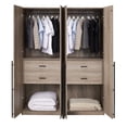 thumbnail image 6 of Lee Wardrobe Closet 2.0 from Engineered Wood in Rustic Gray - Set of 2, 6 of 17