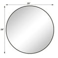 thumbnail image 5 of Noble House 28" Round Metal Wall Mirror, Modern Circular Vanity & Decorative Mirror for Bathroom & Bedroom, Black, 5 of 6