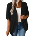 thumbnail image 2 of Women's Casual Knitted Cardigan Open Front Long Sleeve Tops Outerwear Loose Fit Coat For Daily Wear Sweater Jackets, 2 of 8