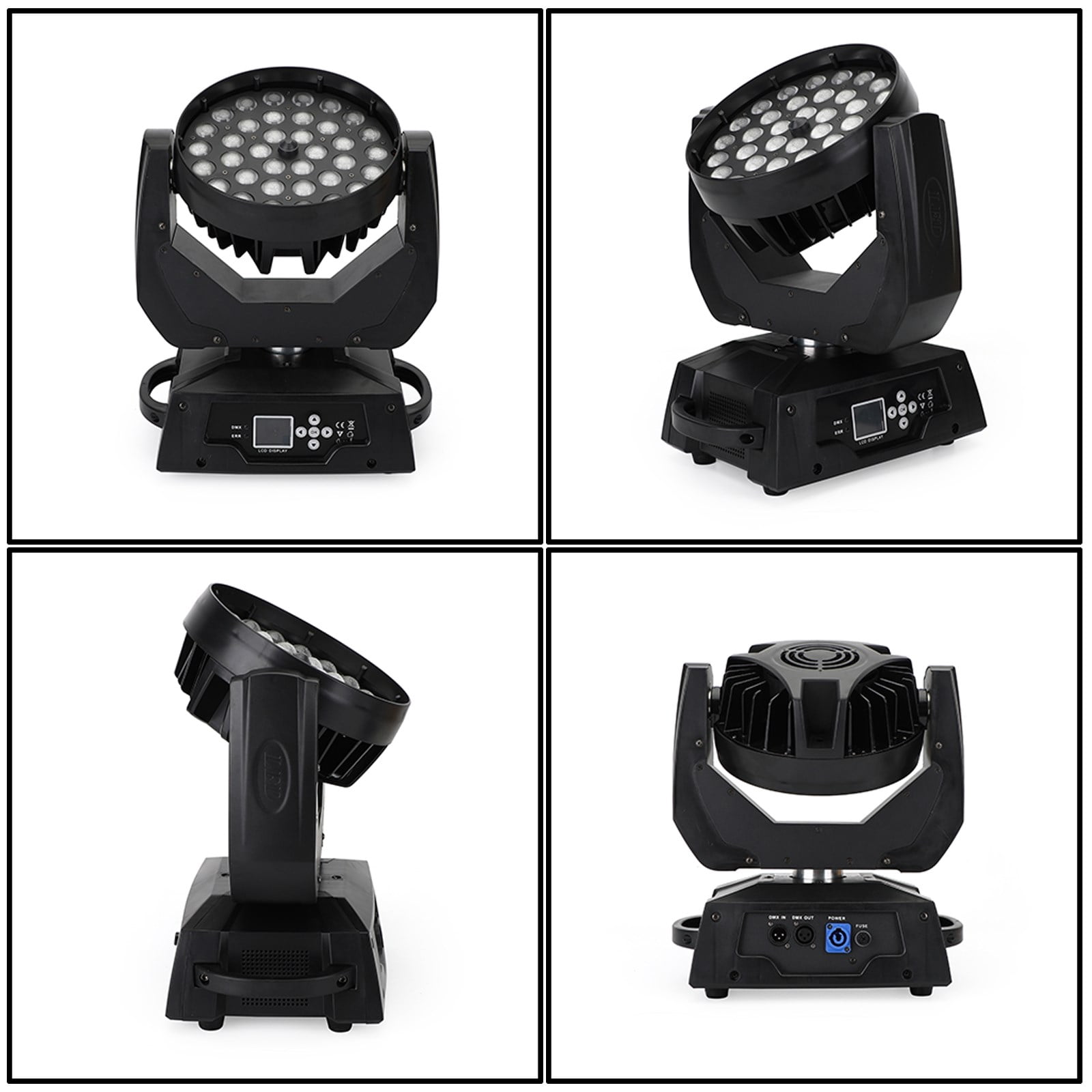 36 x 10W RGBW 4in1 LED Zoom Moving Head 360W Wash Stage Light DMX 15CH 1-4Pcs