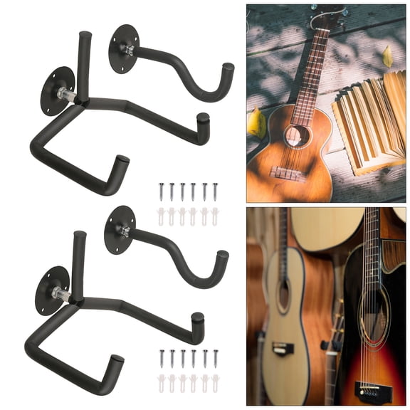 Horizontal Guitar Wall Mount Hanger Stand Holder Hook wall Display Bass 2 Packs