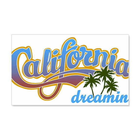 CafePress - CALIFORNIA DREAMIN Wall Decal - 20x12 Wall Decal
