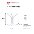 thumbnail image 3 of Perchero de Pared Namaro Design con 6 Ganchos color blanco OR-435020, 3 of 4