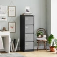 thumbnail image 2 of MIIIKO 4 Drawer File Cabinet, Metal Vertical Filing Cabinets with Lock, Home Office File Folders Storage Cabinet for Letter Legal A4 File Size, 2 of 13