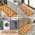 thumbnail image 6 of Yellow Lemon Fruit Dots Red Pattern Kitchen Rug Mat,Kitchen Runner Rugs Non Skid Washable,Decorative Kitchen Floor Mats for Kitchen,Sink,Laundry,17"x47.2", 6 of 7