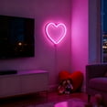 thumbnail image 4 of USB-Powered Valentine's Day LED Neon Heart Lights - Romantic Decorative Lamp for Wall, Bedroom & Room, Perfect for Photo Shoots & Party Backdrops, Festive Love-Themed Lighting, 7.87*8.27in, Pink, 4 of 7