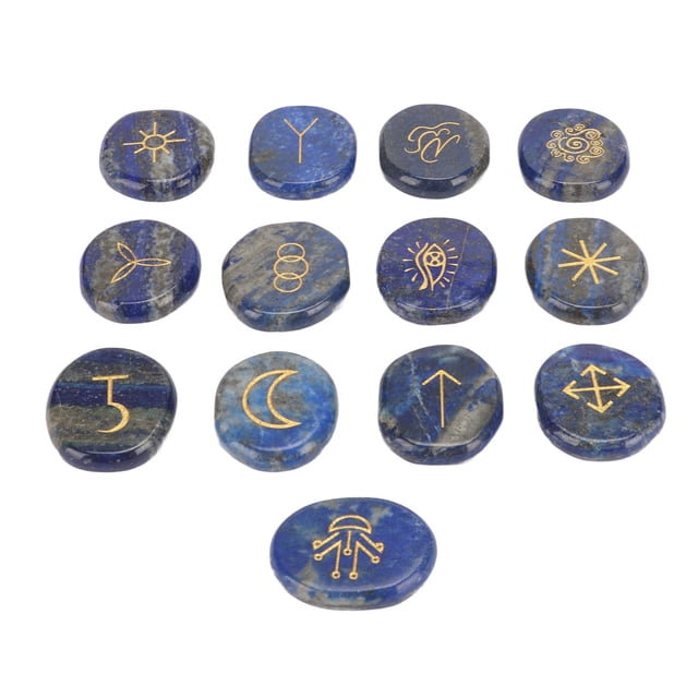 Piedras de runa, 13 piezas de piedras de jade de runa, juego de piedra de jade de runa, diseño elevado