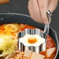 thumbnail image 2 of egg boiling spoon, Stainless Steel poached egg maker, Egg Boiler Egg Egg Steamer Rack Maker Egg Boiling Spoon Egg Steamer Spoon Cup Bbq Egg Cookware Pan Steamed Non Eggs Kitchen Gadget Black Stai, 2 of 5