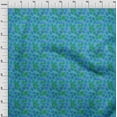 thumbnail image 3 of oneOone Polyester Lycra Teal Blue Fabric Batik Craft Projects Decor Fabric Printed By The Yard 56 Inch Wide - 64, 3 of 4
