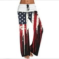 thumbnail image 2 of Patlollav Independence Day Pants for Women Elastic Waist Leisure Tie Straight Leg Pants, 2 of 6
