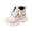 White, variant on BCSIOAOI Toddler Girl Boots Combat Ankle Boots Side Zip Comfort Sole Casual Shoes