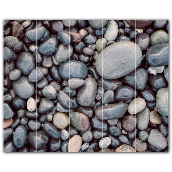 Picture-Tiles.com: Rocks Ceramic Tile Wall Mural WAL500919-54M. 30"W x 24"H using (20) 6" x 6" Ceramic Tiles-Satin Finish