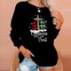 thumbnail image 4 of Pntutb Tops de mujer Suéter de cuello redondo con estampado navideño Blusa suelta Sudadera sin capucha Pntutb Pntutb-3662, 4 of 7