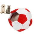 thumbnail image 4 of Forme Football Animal de Compagnie, Lit de Grotte pour Animaux de Compagnie Amovible 2 en 1 Semi-Fermé pour Chatons pour Animaux de Compagnie Noir Blanc, Rouge Blanc, 4 of 8