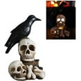 thumbnail image 3 of Halloween Lamp Halloween Street Lights Simulation Halloween Lantern Skull Table Lamp Retro Decor Night Light Funny Night Light Crow Lamp Halloween Floor Lamp, 3 of 11