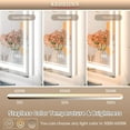 thumbnail image 3 of Keonjinn LED Bathroom Mirror with Frontlit and Backlit 24'' x 36'', 3 Colors Temperature & Dimmable Vanity Mirror, Rectangular Modern Wall  Mounted Mirrors(Horizontal/Vertical), 3 of 8