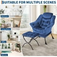 thumbnail image 6 of Garvee Lazy Chair with Ottoman, Large Lounge Accent Chair, Comfy Armchair with Folding Footrest,Reading Armchair with Side Pocket for Living Room, Bedroom, Dorm & Office, 6 of 8