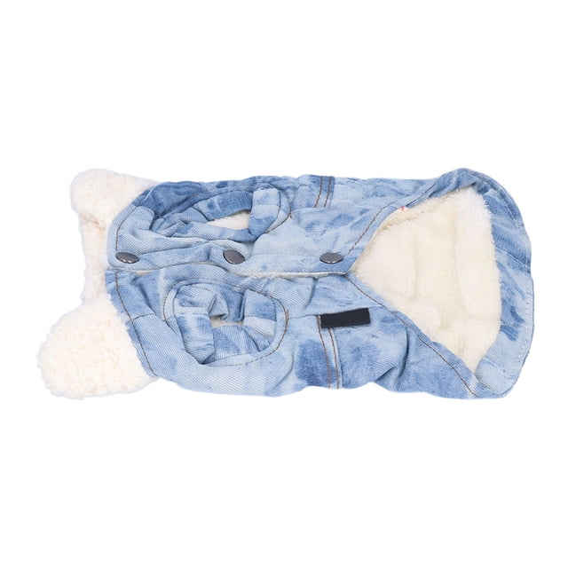 Abrigo vaquero para perro, chaqueta vaquera de felpa cálida para clima frío, para perros pequeños, medianos y grandesXL