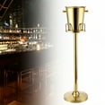 thumbnail image 3 of Miumaeov Ice Bucket with Stand Stainless Steel Freestanding Ice Cube Container Cooler with Handle for Champagne Wine Beer Beverage Home KTV Clubs Bar Parties Gold, 3 of 13