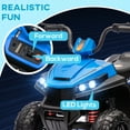 thumbnail image 4 of Riding Toys Qaba 12V ATV, Battery Powered Four Wheeler with Spring Suspension, Forward & Reverse, LED Lights, Music, MP3, Electric Car for , Blue,Balance Bikes For, 4 of 9