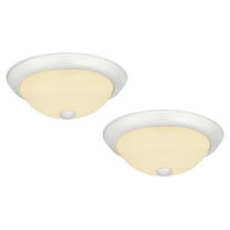 Design House Hays 2-Pack 11" Integrated LED Indoor Flush Mount Ceiling Light with Frosted Glass Shade, White