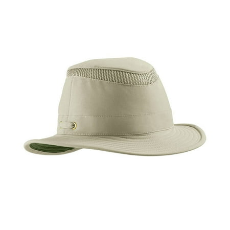 Tilley Size 7 5/8 or 23 7/8 in. Unisex LTM5 Medium Down-Sloping Brim AirFlo Hat, Khaki with Olive Underbrim