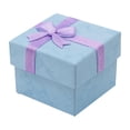 thumbnail image 2 of Caja azul morado anillos VelvBlue 2Pzas Azul 4x4x2.5cm Cartón Joyero., 2 of 3