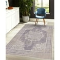 thumbnail image 4 of Bohemian Decorative Rug, Mandala Ornament in Grungy Style Abstract Vintage Style Jumble Cultural, Quality Carpet for Bedroom Dorm and Living Room, 6 Sizes, Ceil Blue Taupe Grey, by Ambesonne, 4 of 4