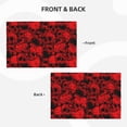 thumbnail image 4 of Placemats Set of 4 / 6, Red Skulls 3 Placemats for Dining Table Indoor/Outdoors Heat Resistant Washable Placemats 18" x 12", 4 of 8