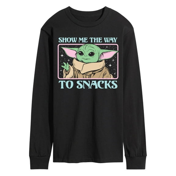 Star Wars - The Mandalorian Grogu The Way To Snacks - Men's Long Sleeve Graphic T-Shirt