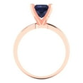 thumbnail image 4 of 1.5 ct Princess Cut Simulated Blue Sapphire Solitaire Engagement Ring for Women in 18K Rose Gold, 4 of 5