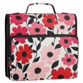 thumbnail image 5 of FORMRS Zipper Binder with Shoulder Strap 2-inch Ring 500 Sheet Capacity File Bag, Pink and Red Flowers, 5 of 5