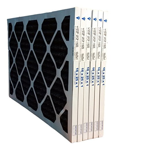 United Filter 16x25x1 with Carbon Odour Elimination Pleated HVAC AC Furnace Air Filters (6 Pack)