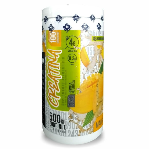 Creatina 500 g Sabor Mango 100 servicios 43 Supplements