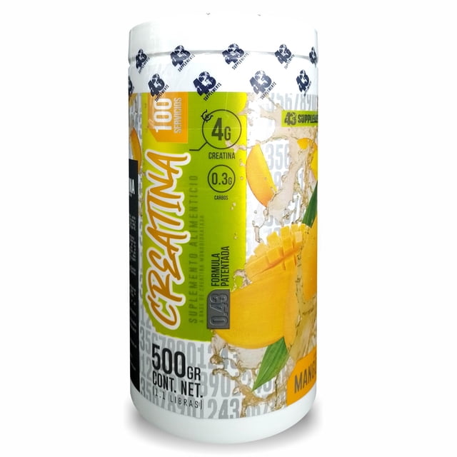 Creatina 500 g Sabor Mango 100 servicios 43 Supplements