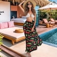 thumbnail image 3 of Yuyamidu Cherry 3 Piece Swimsuit for Women Swimsuit Swimwear Bikini Top with Cover Up Wraps Halter Top with Side Tie Bikini Bottom Beach Outfits, 3 of 6