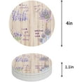 thumbnail image 1 of RYLABLUE Lavande Vivez une Vie Colorée Ensemble de 4 sous-Verres Ronds pour Boissons, sous-Verres en Céramique Absorbants avec Base en Liège pour Décoration de Table Basse de Cuisine Maison, 1 of 5