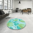 thumbnail image 4 of Ahgly Company Machine Washable Indoor Rectangle Transitional Aquamarine Green Area Rugs, 3' x 5', 4 of 7
