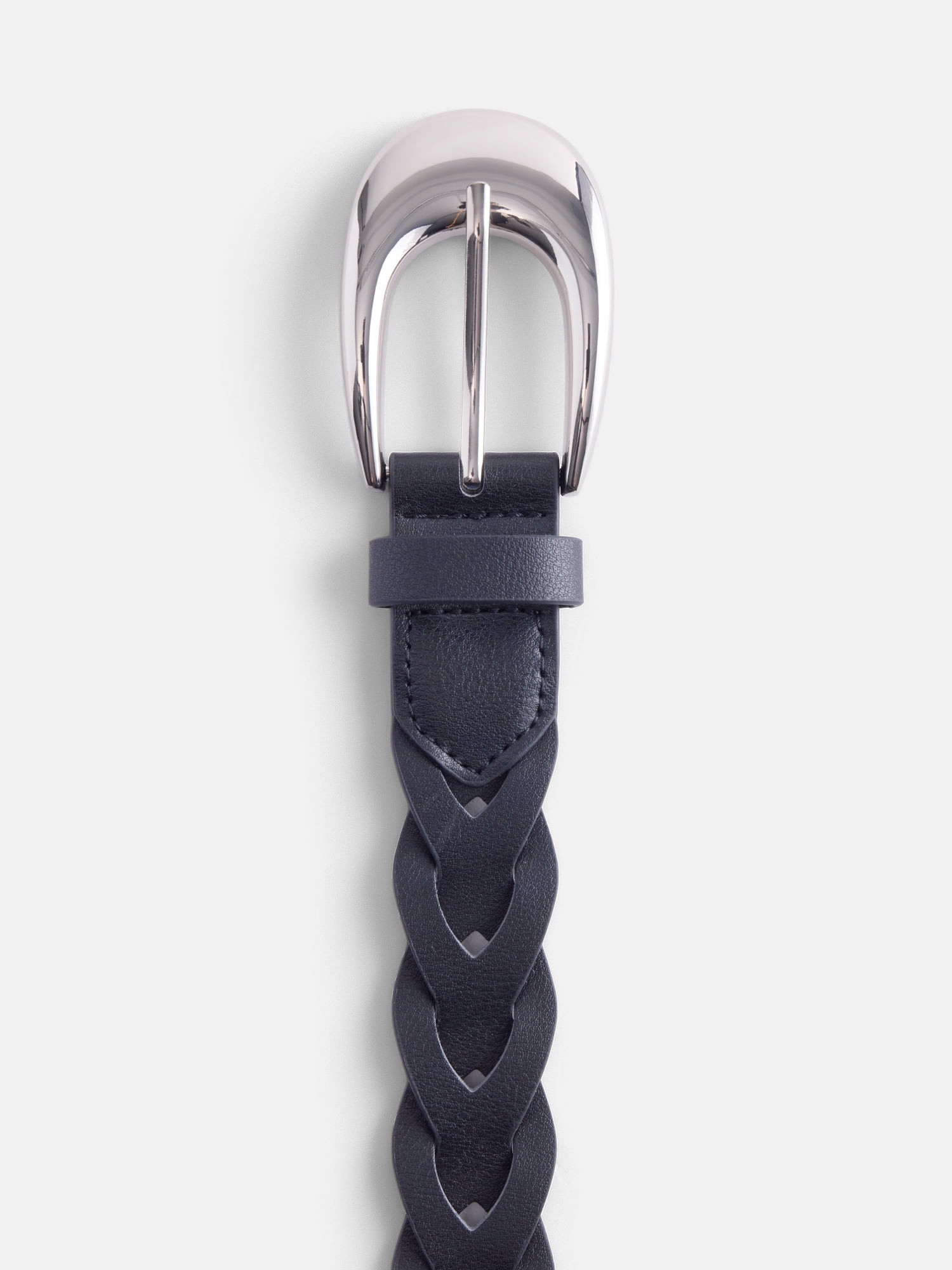 Scenario Women's Twisted Braid Belt, Black
