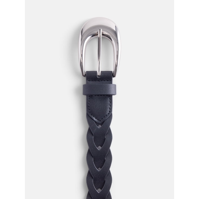 Scenario Women's Twisted Braid Belt, Black photo 3