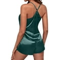thumbnail image 7 of cfhntfmh Silky Pajama Set for Women Pjs Cami Top and Shorts Satin Solid Color Pj Sets Camisole Loungewear 2 Piece Party Nightwear, 7 of 7