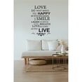 thumbnail image 2 of Live Laugh Love Happy Smile Inspirational Quote Vinyl Wall Decal - Removable & Durable Uplifting Home Decor for Living Room, Bedroom, Office - Positive Vibes Wall Art Sticker, 2 of 3